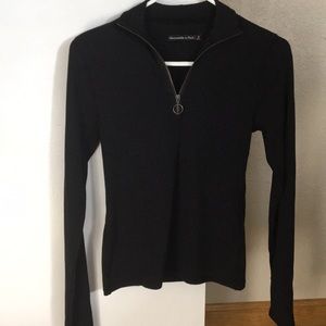 Black long sleeve with 1/4 zip